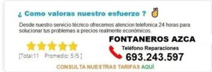Fontanero Azca precio